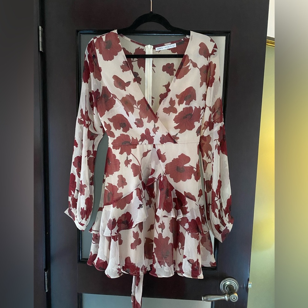 Floral V-Neck Mini Dress